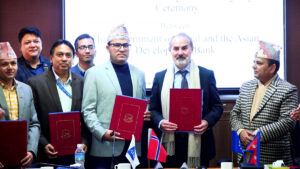 एडिबीसँग १ खर्ब ५ अर्ब ५९ करोड बराबरको ऋण तथा अनुदान सम्झौता