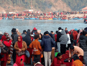 देवघाट धाममा मकर संक्रान्ति स्नान गर्नेको भीड