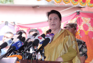 साथीहरु नेता भन्छन् तर मेरो संगठित सदस्यमै च्यासलले प्रश्न उठायोः पूर्वराष्ट्रपति भण्डारी