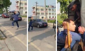 महेश बस्नेत सवार गाडीमा जेनजी युवाले छ्यापे रातो मसी, मसी छ्याप्ने नेविसंघका विद्यार्थी