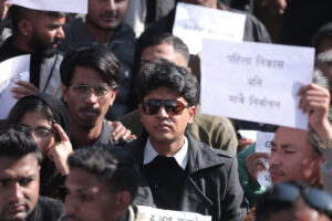 सरकारविरूद्ध नाराबाजी स् ‘जेन(जीको माग हरायो, निर्वाचन भनि करायो’