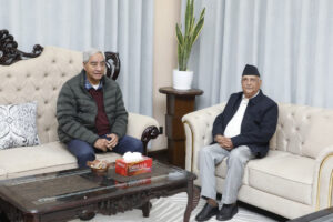 कांग्रेस सभापति देउवा र एमाले अध्यक्ष ओलीबीच भेटवार्ता (तस्वीरहरु सहित)