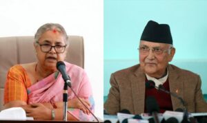 बालुवाटार पुगेर एमाले अध्यक्ष ओलीले गरे प्रधानमन्त्री कार्कीसँग २ घण्टा छलफल